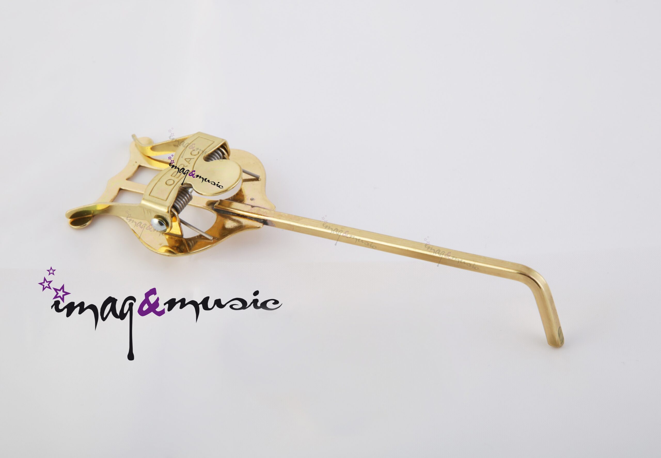 Atril Trompeta Largo Dorado